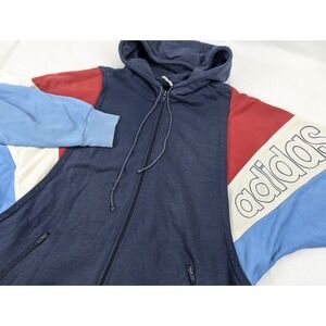 Adidas‎ Track Jacket Hoodie 80s 90s Mens XL Red White Blue Zip Up